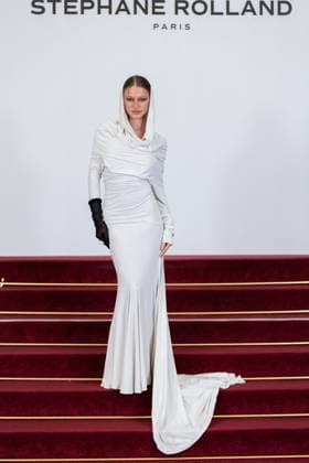 PFW - Stephane Rolland HC - Photocall NB Lou-ann Poy attends the Schiaparelli Haute Couture Spring-Summer 2025 show as part of Paris Fashion Week on January 28 2025 in Paris, France. Photo by Nasser Berzane ABACAPRESS.COM Paris France  Copyright: xBerzanexNasser ABACAx
