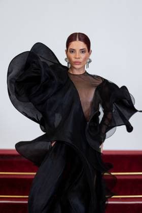 PFW - Stephane Rolland HC - Photocall NB GKAY attends the Schiaparelli Haute Couture Spring-Summer 2025 show as part of Paris Fashion Week on January 28 2025 in Paris, France. Photo by Nasser Berzane ABACAPRESS.COM Paris France  Copyright: xBerzanexNasser ABACAx
