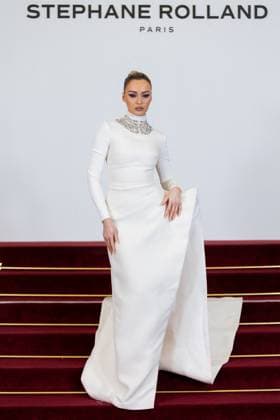 PFW - Stephane Rolland HC - Photocall NB Romane Iannaccone attends the Schiaparelli Haute Couture Spring-Summer 2025 show as part of Paris Fashion Week on January 28 2025 in Paris, France. Photo by Nasser Berzane ABACAPRESS.COM Paris France  Copyright: xBerzanexNasser ABACAx