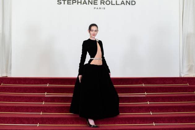 PFW - Stephane Rolland HC - Photocall NB Davika Hoorne attends the Schiaparelli Haute Couture Spring-Summer 2025 show as part of Paris Fashion Week on January 28 2025 in Paris, France. Photo by Nasser Berzane ABACAPRESS.COM Paris France  Copyright: xBerzanexNasser ABACAx