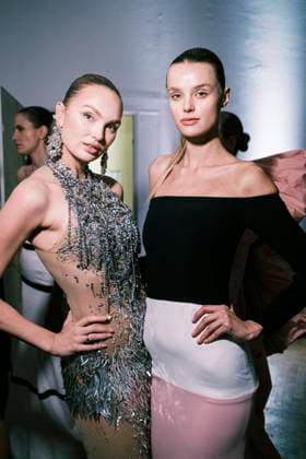 Paris Fashion Week HC SS25 Célia Kritharioti Romee Strijd, Krystyna Pyszkova 439800 2025 01 28 France  Copyright: xJean-BaptistexSoulliatx xStarfacex STAR_439800_033