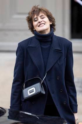 PFW - Chanel Exit Paris, France - January 28: Ines De La Fressange leaves Chanel fashion show during the Haute Couture Fall Winter 2025 - 2026 Fashion Week on January 28, 2025 in Paris, France. Photo by ABACAPRESS.COM Paris France  Copyright: xABACAx