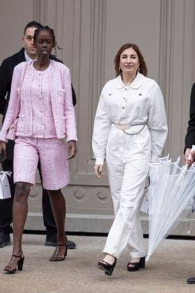 PFW - Chanel Exit Paris, France - January 28: Ramata-Toulaye Sy, Audrey Diwan leaves Chanel fashion show during the Haute Couture Fall Winter 2025 - 2026 Fashion Week on January 28, 2025 in Paris, France. Photo by ABACAPRESS.COM Paris France  Copyright: xABACAx