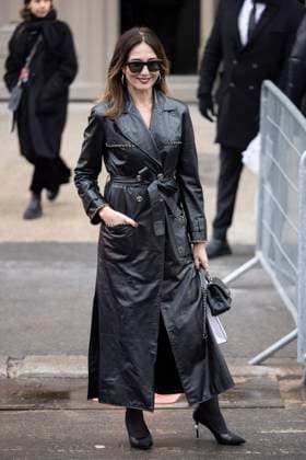PFW - Chanel Exit Paris, France - January 28: Elsa Zylberstein leaves Chanel fashion show during the Haute Couture Fall Winter 2025 - 2026 Fashion Week on January 28, 2025 in Paris, France. Photo by ABACAPRESS.COM Paris France  Copyright: xABACAx