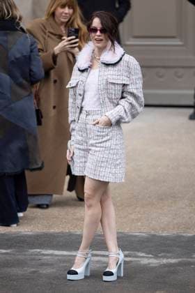 PFW - Chanel Exit Paris, France - January 28: Carlotta Gamba leaves Chanel fashion show during the Haute Couture Fall Winter 2025 - 2026 Fashion Week on January 28, 2025 in Paris, France. Photo by ABACAPRESS.COM Paris France  Copyright: xABACAx