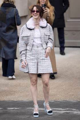 PFW - Chanel Exit Paris, France - January 28: Carlotta Gamba leaves Chanel fashion show during the Haute Couture Fall Winter 2025 - 2026 Fashion Week on January 28, 2025 in Paris, France. Photo by ABACAPRESS.COM Paris France  Copyright: xABACAx