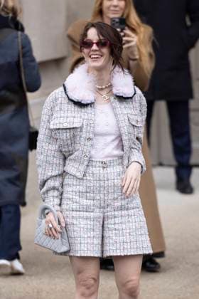 PFW - Chanel Exit Paris, France - January 28: Carlotta Gamba leaves Chanel fashion show during the Haute Couture Fall Winter 2025 - 2026 Fashion Week on January 28, 2025 in Paris, France. Photo by ABACAPRESS.COM Paris France  Copyright: xABACAx