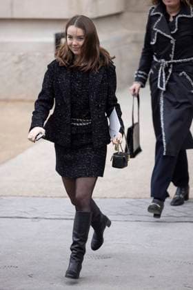 PFW - Chanel Exit Paris, France - January 28: Princess Alexandra of Hanover leaves Chanel fashion show during the Haute Couture Fall Winter 2025 - 2026 Fashion Week on January 28, 2025 in Paris, France. Photo by ABACAPRESS.COM Paris France  Copyright: xABACAx