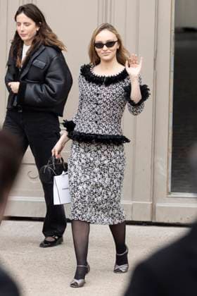 PFW - Chanel Exit Paris, France - January 28: Lily Rose Depp leaves Chanel fashion show during the Haute Couture Fall Winter 2025 - 2026 Fashion Week on January 28, 2025 in Paris, France. Photo by ABACAPRESS.COM Paris France  Copyright: xABACAx