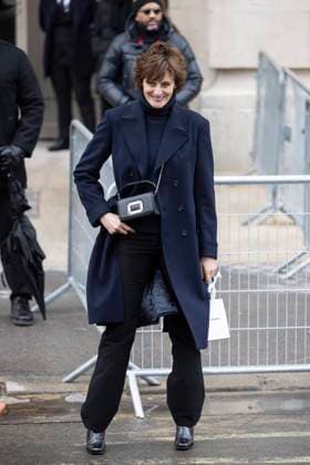 PFW - Chanel Exit Paris, France - January 28: Ines De La Fressange leaves Chanel fashion show during the Haute Couture Fall Winter 2025 - 2026 Fashion Week on January 28, 2025 in Paris, France. Photo by Marco Piovanotto ABACAPRESS.COM Paris France  Copyright: xPiovanottoxMarco ABACAx