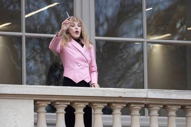 PFW - Chanel Exit Paris, France - January 28: Arielle Dombasle leaves Chanel fashion show during the Haute Couture Fall Winter 2025 - 2026 Fashion Week on January 28, 2025 in Paris, France. Photo by Marco Piovanotto ABACAPRESS.COM Paris France  Copyright: xPiovanottoxMarco ABACAx