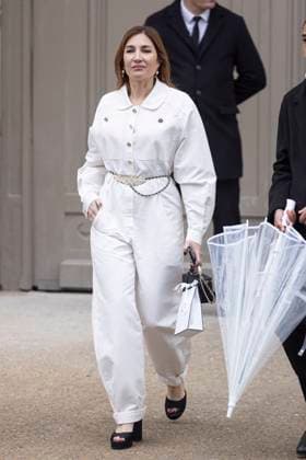 PFW - Chanel Exit Paris, France - January 28: Audrey Diwan leaves Chanel fashion show during the Haute Couture Fall Winter 2025 - 2026 Fashion Week on January 28, 2025 in Paris, France. Photo by Marco Piovanotto ABACAPRESS.COM Paris France  Copyright: xPiovanottoxMarco ABACAx
