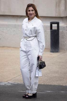 PFW - Chanel Exit Paris, France - January 28: Audrey Diwan leaves Chanel fashion show during the Haute Couture Fall Winter 2025 - 2026 Fashion Week on January 28, 2025 in Paris, France. Photo by Marco Piovanotto ABACAPRESS.COM Paris France  Copyright: xPiovanottoxMarco ABACAx
