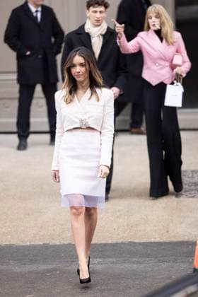 PFW - Chanel Exit Paris, France - January 28: Lyna Khoudri leaves Chanel fashion show during the Haute Couture Fall Winter 2025 - 2026 Fashion Week on January 28, 2025 in Paris, France. Photo by Marco Piovanotto ABACAPRESS.COM Paris France  Copyright: xPiovanottoxMarco ABACAx