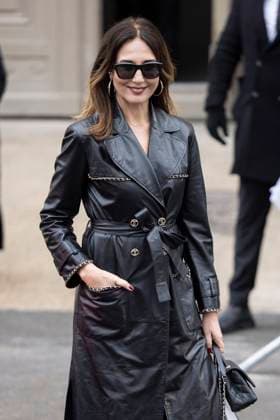 PFW - Chanel Exit Paris, France - January 28: Elsa Zylberstein leaves Chanel fashion show during the Haute Couture Fall Winter 2025 - 2026 Fashion Week on January 28, 2025 in Paris, France. Photo by Marco Piovanotto ABACAPRESS.COM Paris France  Copyright: xPiovanottoxMarco ABACAx