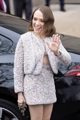 PFW - Chanel Exit Paris, France - January 28: Shira Hass leaves Chanel fashion show during the Haute Couture Fall Winter 2025 - 2026 Fashion Week on January 28, 2025 in Paris, France. Photo by Marco Piovanotto ABACAPRESS.COM Paris France  Copyright: xPiovanottoxMarco ABACAx