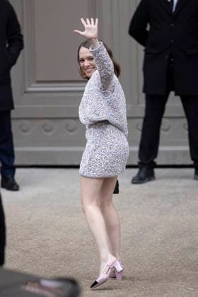 PFW - Chanel Exit Paris, France - January 28: Shira Hass leaves Chanel fashion show during the Haute Couture Fall Winter 2025 - 2026 Fashion Week on January 28, 2025 in Paris, France. Photo by Marco Piovanotto ABACAPRESS.COM Paris France  Copyright: xPiovanottoxMarco ABACAx