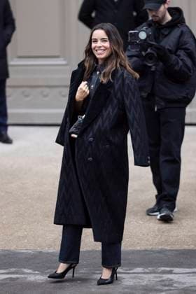 PFW - Chanel Exit Paris, France - January 28: Elodie Bouchez leaves Chanel fashion show during the Haute Couture Fall Winter 2025 - 2026 Fashion Week on January 28, 2025 in Paris, France. Photo by Marco Piovanotto ABACAPRESS.COM Paris France  Copyright: xPiovanottoxMarco ABACAx