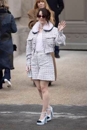 PFW - Chanel Exit Paris, France - January 28: Carlotta Gamba leaves Chanel fashion show during the Haute Couture Fall Winter 2025 - 2026 Fashion Week on January 28, 2025 in Paris, France. Photo by Marco Piovanotto ABACAPRESS.COM Paris France  Copyright: xPiovanottoxMarco ABACAx