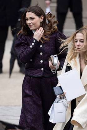 PFW - Chanel Exit Paris, France - January 28: Mathilde Ollivier leaves Chanel fashion show during the Haute Couture Fall Winter 2025 - 2026 Fashion Week on January 28, 2025 in Paris, France. Photo by Marco Piovanotto ABACAPRESS.COM Paris France  Copyright: xPiovanottoxMarco ABACAx