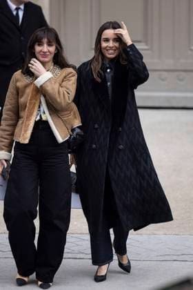 PFW - Chanel Exit Paris, France - January 28: Elodie Bouchez leaves Chanel fashion show during the Haute Couture Fall Winter 2025 - 2026 Fashion Week on January 28, 2025 in Paris, France. Photo by Marco Piovanotto ABACAPRESS.COM Paris France  Copyright: xPiovanottoxMarco ABACAx