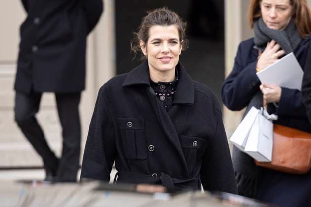 PFW - Chanel Exit Paris, France - January 28: Charlotte Casiraghi leaves Chanel fashion show during the Haute Couture Fall Winter 2025 - 2026 Fashion Week on January 28, 2025 in Paris, France. Photo by Marco Piovanotto ABACAPRESS.COM Paris France  Copyright: xPiovanottoxMarco ABACAx