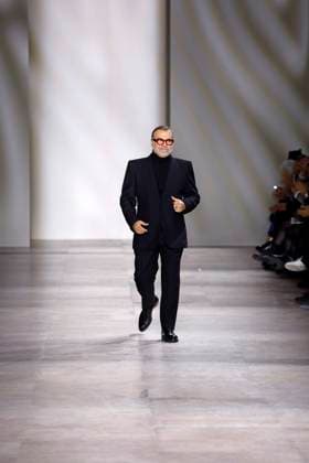George Chakra Haute Couture Spring Summer 2025, Paris, 28 January 2025 Designer George Chakra takes a bow at George Chakra Haute Couture Spring Summer 2025 runway, Paris, France, 28 January 2025., Credit:Avalon Paris, France  Copyright: xAvalonx 0958506157