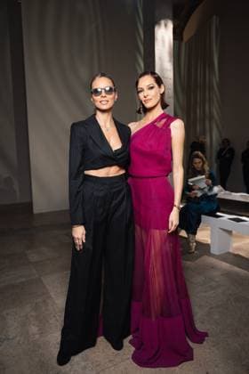 Celebrities at Georges Chakra Haute Couture Collection Spring Summer 2025 during Paris Fashion Week PFW Sylvie Tellier and Maëva Coucke Miss France 2018 Celebrities at Georges Chakra Haute Couture Collection Spring Summer 2025 during Paris Fashion Week PFW, on january 28 2025 Perusseau Da Silva Bestimage Celebrities at Georges Chakra Fashion Show Haute Couture Spring Summer 2025 during Paris Fashion Week, on january 28 2025 Paris France  Copyright: xTizianoxDaxSilvax-xPierrexPerusseaux xBestimagexTizianoxDaxSilvax-xPierrexPerusseaux xBestimagex