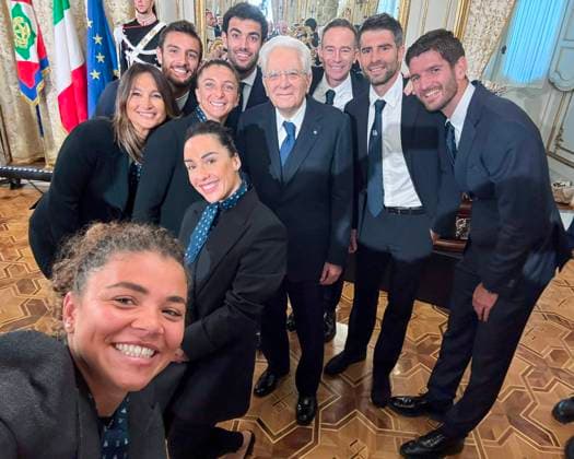 News Themen der Woche KW05 News Bilder des Tages Mattarella meets the National Tennis Teams that won the 2024 Billie Jean King Cup and the 2024 Davis Cup Mattarella meets the National Tennis Teams that won the 2024 Billie Jean King Cup and the 2024 Davis Cup, Rome, Italy 29 Jan 2025, Credit:Giandotti uff stampa Avalon Italy, Rome  Copyright: xGiandottixuffxstampax xAvalonx 0958573440