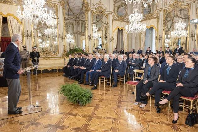 Mattarella meets the National Tennis Teams that won the 2024 Billie Jean King Cup and the 2024 Davis Cup Mattarella meets the National Tennis Teams that won the 2024 Billie Jean King Cup and the 2024 Davis Cup, Rome, Italy 29 Jan 2025, Credit:Giandotti uff stampa Avalon Italy, Rome  Copyright: xGiandottixuffxstampax xAvalonx 0958573472