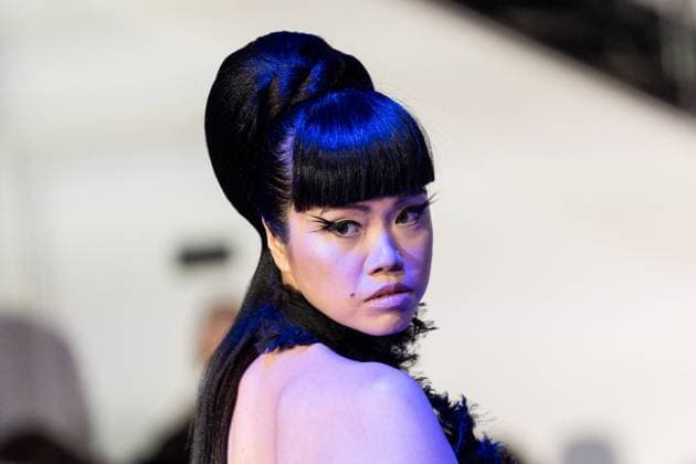 PFW - Franck Sorbier Runway A model presents a creation for Franck Sorbier during the Women s Haute-Couture Spring Summer 2025 Fashion Week, in Paris, France on January 29, 2025. Photo by Alexis Jumeau ABACAPRESS.COM Paris France  Copyright: xJumeauxAlexis ABACAx