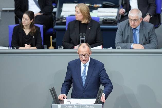 Deutscher Bundestag, 209. Plenarsitzung Regierungserklaerung Kanzlerkandidat Friedrich Merz (CDU) im Portrait bei seiner Rede nach der Regierungserklaerung des Bundeskanzler bei der 209. Sitzung des Deutschen Bundestag in Berlin, 29.01.2025 Berlin Berlin Deutschland *** German Bundestag, 209 plenary session government declaration Chancellor candidate Friedrich Merz CDU in portrait during his speech after the government declaration of the Chancellor at the 209 session of the German Bundestag in Berlin, 29 01 2025 Berlin Berlin Germany