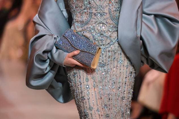 PFW - Elie Saab Runway A model walks the runway during the Elie Saab Haute-Couture Spring Summer 2025 show as part of Paris Fashion Week in Paris, France on January 29, 2025. Photo by Ammar Abd Rabbo ABACAPRESS.COM Paris France  Copyright: xAbdxRabboxAmmar ABACAx