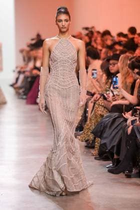 PFW - Elie Saab Runway A model walks the runway during the Elie Saab Haute-Couture Spring Summer 2025 show as part of Paris Fashion Week in Paris, France on January 29, 2025. Photo by Ammar Abd Rabbo ABACAPRESS.COM Paris France  Copyright: xAbdxRabboxAmmar ABACAx