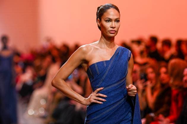 PFW - Elie Saab Runway Joan Smalls walks the runway during the Elie Saab Haute-Couture Spring Summer 2025 show as part of Paris Fashion Week in Paris, France on January 29, 2025. Photo by Ammar Abd Rabbo ABACAPRESS.COM Paris France  Copyright: xAbdxRabboxAmmar ABACAx