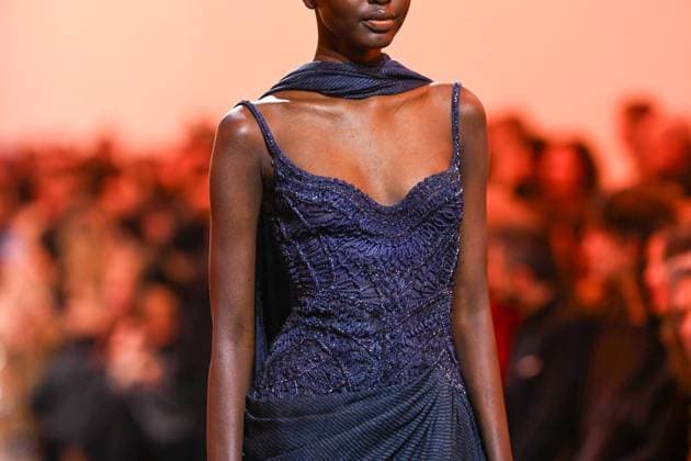 PFW - Elie Saab Runway A model walks the runway during the Elie Saab Haute-Couture Spring Summer 2025 show as part of Paris Fashion Week in Paris, France on January 29, 2025. Photo by Ammar Abd Rabbo ABACAPRESS.COM Paris France  Copyright: xAbdxRabboxAmmar ABACAx