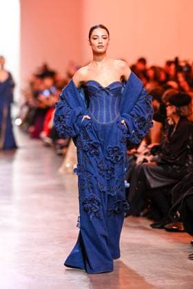 PFW - Elie Saab Runway A model walks the runway during the Elie Saab Haute-Couture Spring Summer 2025 show as part of Paris Fashion Week in Paris, France on January 29, 2025. Photo by Ammar Abd Rabbo ABACAPRESS.COM Paris France  Copyright: xAbdxRabboxAmmar ABACAx