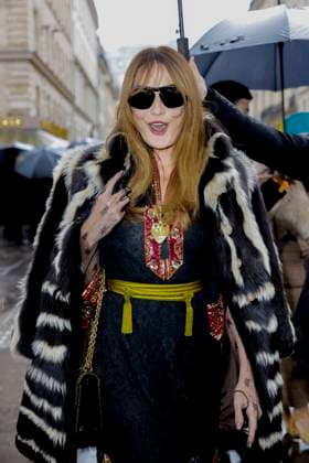 PFW - Valentino Arrivals Carla Bruni arrives to Valentino fashion show during the Haute Couture Fall Winter 2025 - 2026 Fashion Week on January 29, 2025 in Paris, France. Photo by Marco Piovanotto ABACAPRESS.COM Paris France  Copyright: xPiovanottoxMarco ABACAx