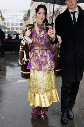 PFW - Valentino Arrivals Aren Yoo arrives to Valentino fashion show during the Haute Couture Fall Winter 2025 - 2026 Fashion Week on January 29, 2025 in Paris, France. Photo by Marco Piovanotto ABACAPRESS.COM  Copyright: xPiovanottoxMarco ABACAx