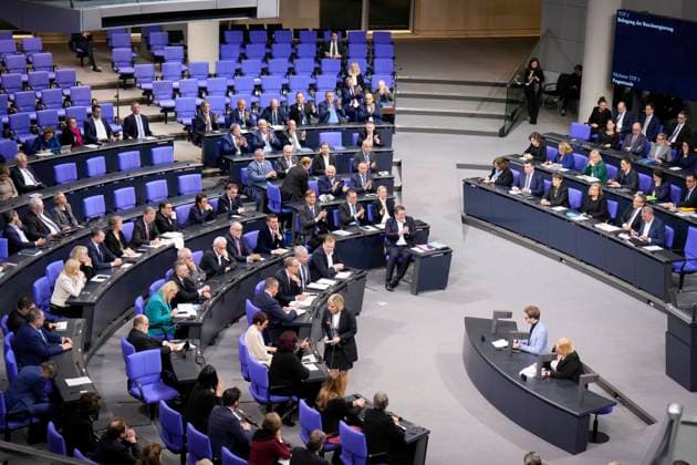 Sitzung, Bundestag, Plenum Sitzung, Bundestag, Plenum, Jubel, AfD Berlin Berlin GER *** Session, Bundestag, Plenum Session, Bundestag, Plenum, Cheers, AfD Berlin Berlin GER