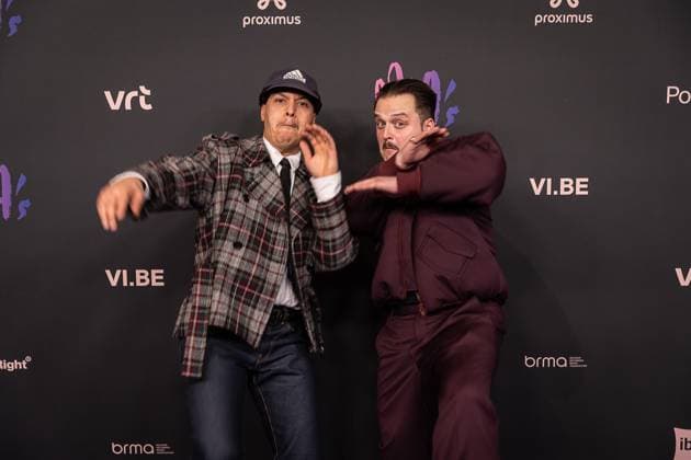 Artists Glints and Singer Faisal Chatar pictured during the 17th edition of the MIA s (Music Industry Award) award show, in Merksem, Wednesday 29 January 2025. The MIA awards are handed out by the VRT and VI.BE.  JAMESxARTHURxGEKIERE 111414175