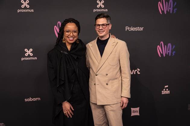 Presenter Soe Nsuki pictured during the 17th edition of the MIA s (Music Industry Award) award show, in Merksem, Wednesday 29 January 2025. The MIA awards are handed out by the VRT and VI.BE.  JAMESxARTHURxGEKIERE 111414212