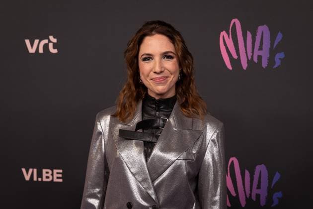 Radio Presenter Michele Cuvelier pictured during the 17th edition of the MIA s (Music Industry Award) award show, in Merksem, Wednesday 29 January 2025. The MIA awards are handed out by the VRT and VI.BE.  JAMESxARTHURxGEKIERE 111415600