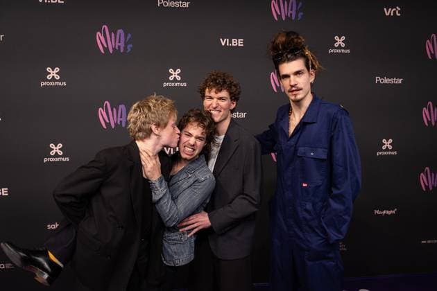 Band Meltheads pictured during the 17th edition of the MIA s (Music Industry Award) award show, in Merksem, Wednesday 29 January 2025. The MIA awards are handed out by the VRT and VI.BE.  JAMESxARTHURxGEKIERE 111415701