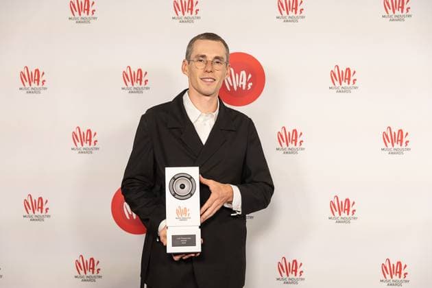DJ Felix De Laet (Lost Frequencies) pictured during the 17th edition of the MIA s (Music Industry Award) award show, in Merksem, Wednesday 29 January 2025. The MIA awards are handed out by the VRT and VI.BE.  JAMESxARTHURxGEKIERE 111426156