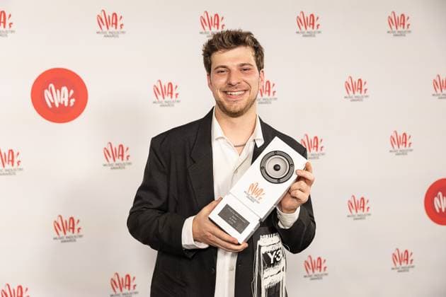 Singer Berre pictured during the 17th edition of the MIA s (Music Industry Award) award show, in Merksem, Wednesday 29 January 2025. The MIA awards are handed out by the VRT and VI.BE.  JAMESxARTHURxGEKIERE 111426176