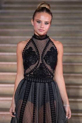 PFW Zuhair Murad Front Row Kiara Amato attending the Zuhair Murad Women s Haute-Couture Spring Summer 2025 show as part of Paris Fashion Week in Paris, France on January 29, 2025. Photo by Aurore Marechal ABACAPRESS.COM Paris France  Copyright: xMarechalxAurore ABACAx