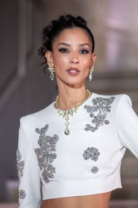 PFW Zuhair Murad Front Row Thayna Soares attending the Zuhair Murad Women s Haute-Couture Spring Summer 2025 show as part of Paris Fashion Week in Paris, France on January 29, 2025. Photo by Aurore Marechal ABACAPRESS.COM Paris France  Copyright: xMarechalxAurore ABACAx