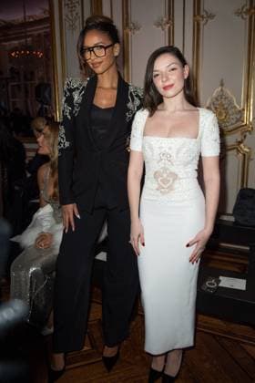 PFW Zuhair Murad Front Row Flora Coquerel and Clara Marz attending the Zuhair Murad Women s Haute-Couture Spring Summer 2025 show as part of Paris Fashion Week in Paris, France on January 29, 2025. Photo by Aurore Marechal ABACAPRESS.COM Paris France  Copyright: xMarechalxAurore ABACAx
