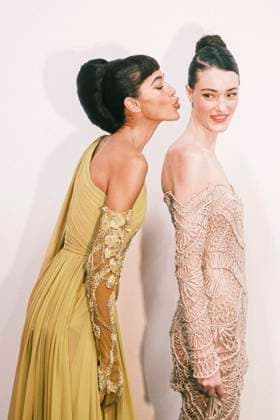 Paris Fashion Week HC SS25 Elie Saab Esther Santos, Jace Higgins 439839 2025 01 29 France  Copyright: xJean-BaptistexSoulliatx xStarfacex STAR_439839_023